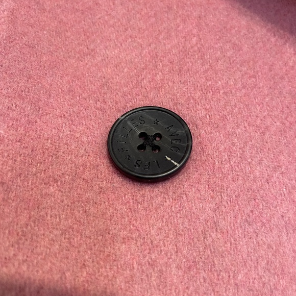 Avec Les Filles Fuzzy Pink Rose Long Double Breasted Coat - Picture 4 of 14